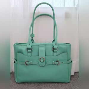 McKlein Leather Laptop 15.6" Business Tote Bag